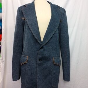 Lee Blue Sport Coat with Tan Accents